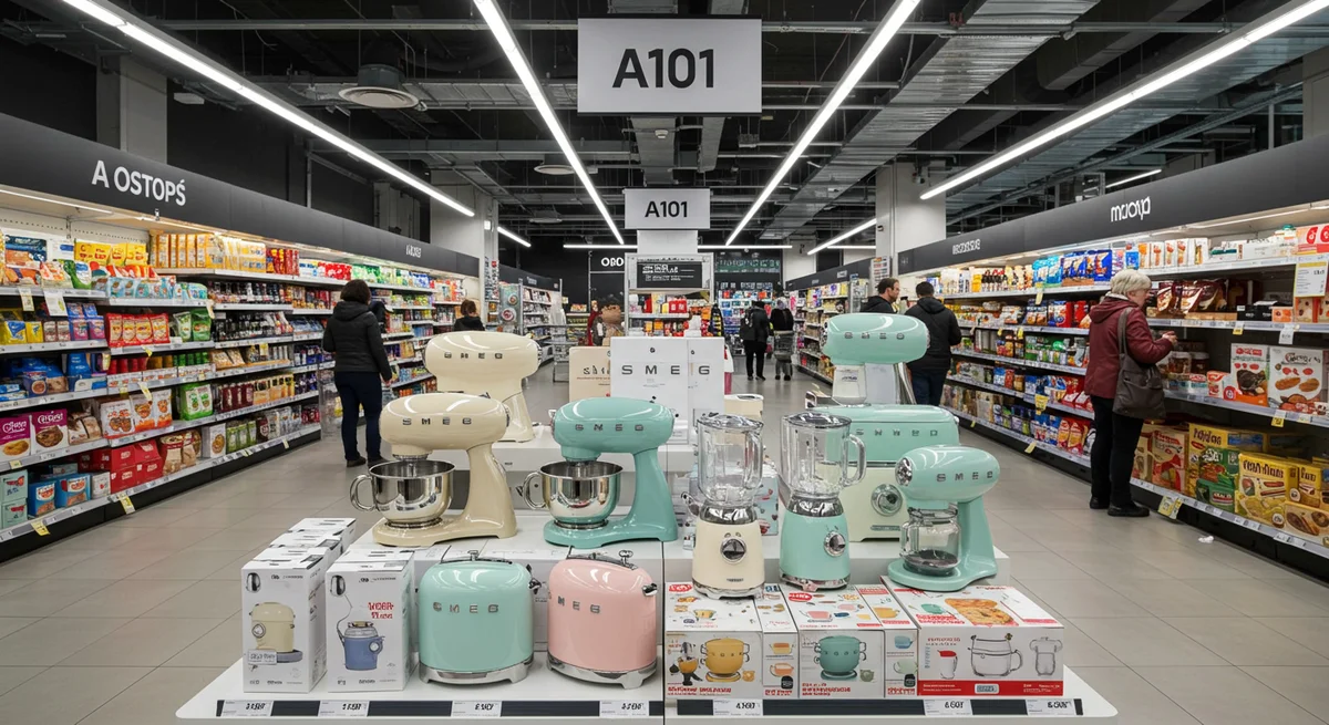 A101'den Şaşırtan Hamle: Lüks Tasarımın İkonu SMEG Ev Aletleri Şimdi Market Raflarında!
