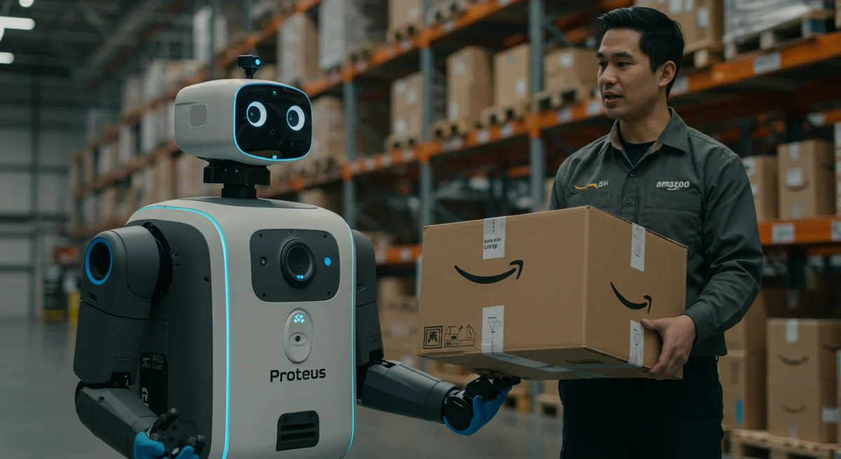 Amazon'dan Lojistik Sektörüne Dev Hamle: Proteus Robotu Artık İnsan Dilini Anlayacak!