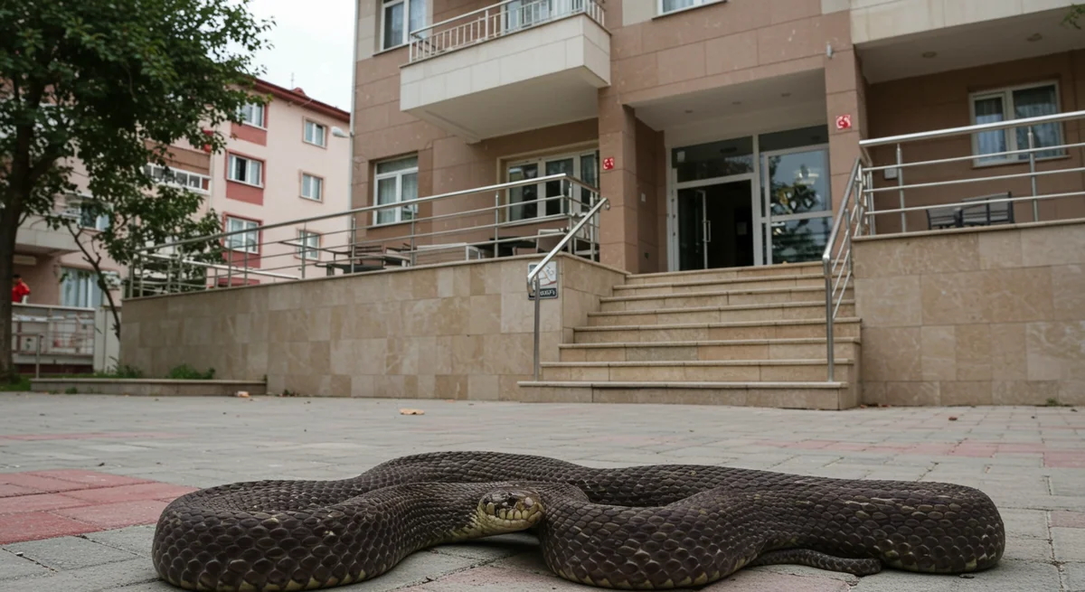 Malatya'da Büyük Panik: Bir Metreyi Aşan Yılan Apartman Sakinlerine Korku Dolu Anlar Yaşattı!
