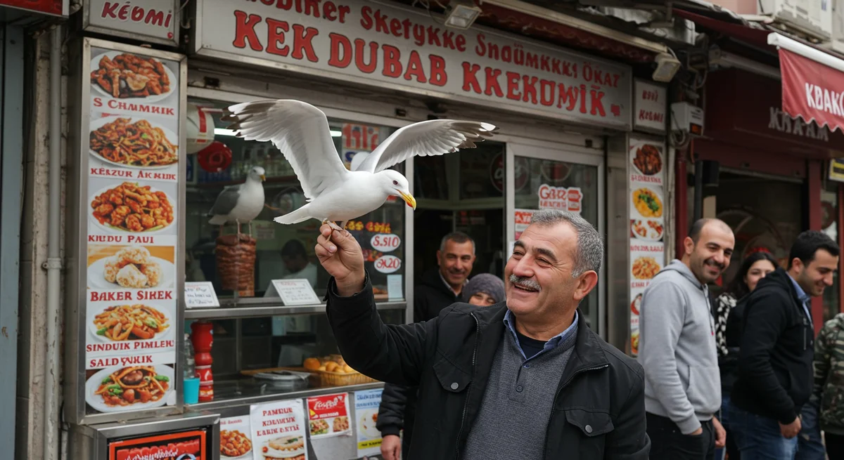 Gebze'nin Kalbinde Eşsiz Bir Dostluk: Kebapçı Esnafının Elinden Beslenen 'Pamuk' Martı Fırtınası!