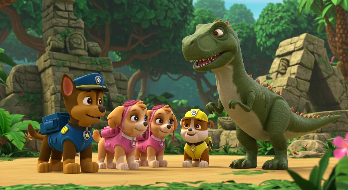 PAW Patrol: Dino Filmi'nden Nefes Kesen Fragman! Yavrular Dinozorlarla Dolu Adada En Büyük Görevine Çıkıyor
