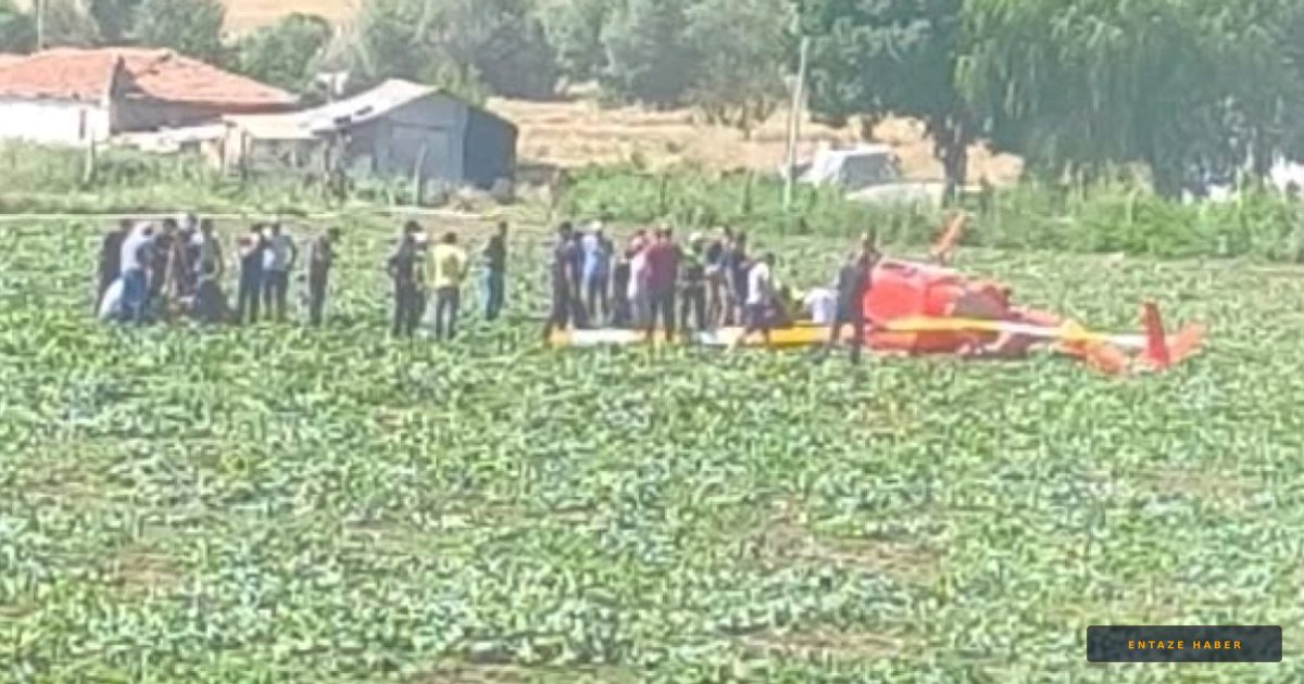 Ankara Semalarında Şok Kaza: Eğitim Helikopteri Tarlaya Çakıldı!