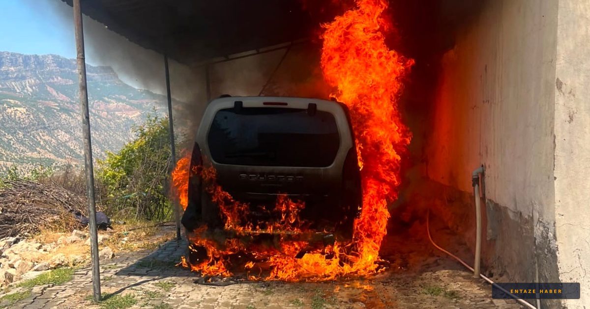 Siirt'te Korku Dolu Anlar: Araçtan Eve Sıçrayan Alevler Evi Kül Etti