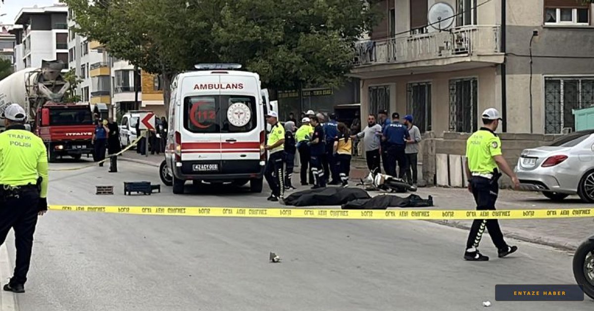 Konya'da Feci Kaza: Beton Mikserinin Altında Kalan Bisikletli Hayatını Kaybetti