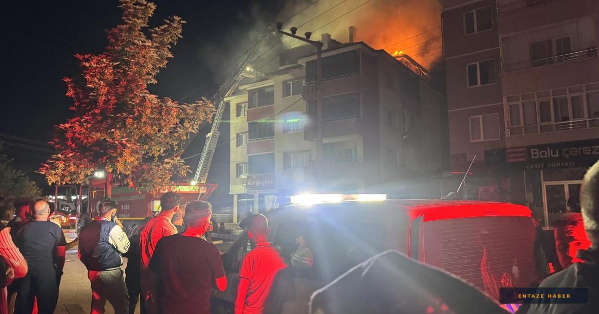 Bolu’da Korkutan Yangın: Apartman Sakinleri Büyük Panik Yaşadı