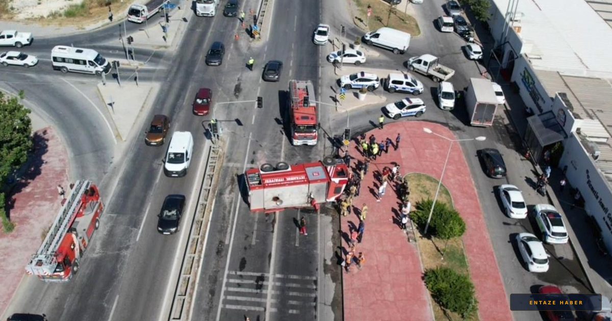 Büyükçekmece'de Feci Kaza: Yangına Giden İtfaiye Aracı Devrildi!