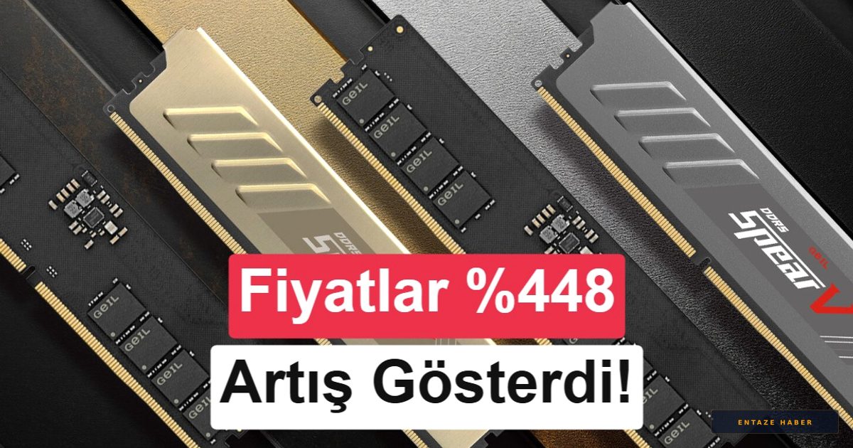 DDR5 Bellek Piyasasında Şok: Fiyatlar Bir Yılda Yüzde 448 Fırladı