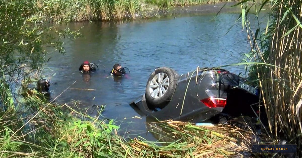 Eyüpsultan'da Korkutan Kaza: Gölete Uçan Otomobilin Sürücüsü İzini Kaybettirdi