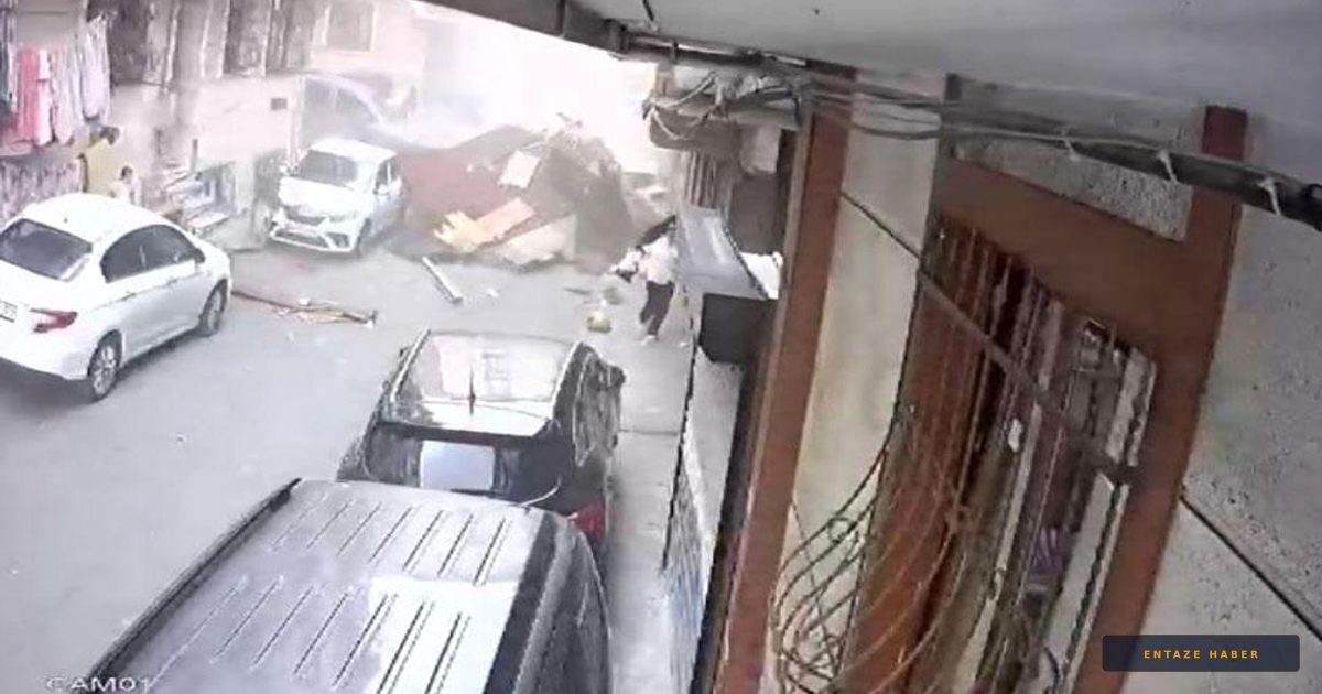 Esenler'de Korku Dolu Anlar: Uçan Çatı Çocukların Üzerine Geliyordu!