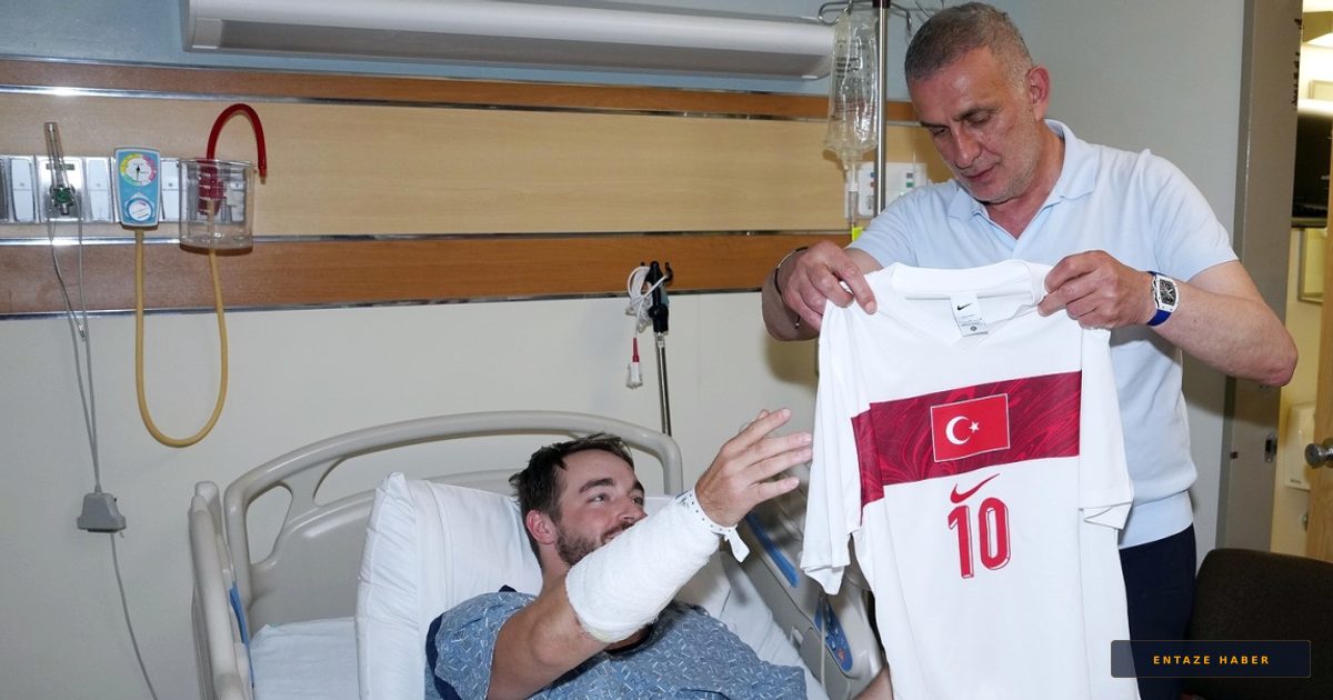 TFF Başkanı Hacıosmanoğlu'ndan Kaza Geçiren Polise Anlamlı Ziyaret