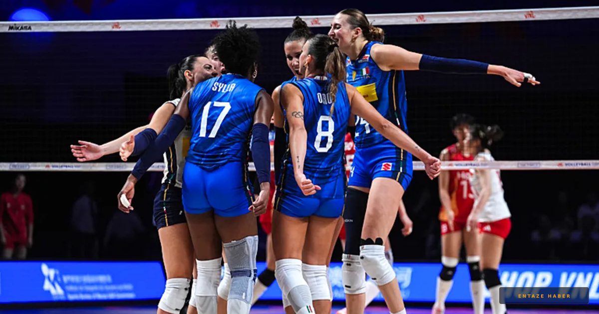 İtalya VNL Podyumunda: Çin'i Deviren Gök Mavililer Bronz Madalyanın Sahibi Oldu