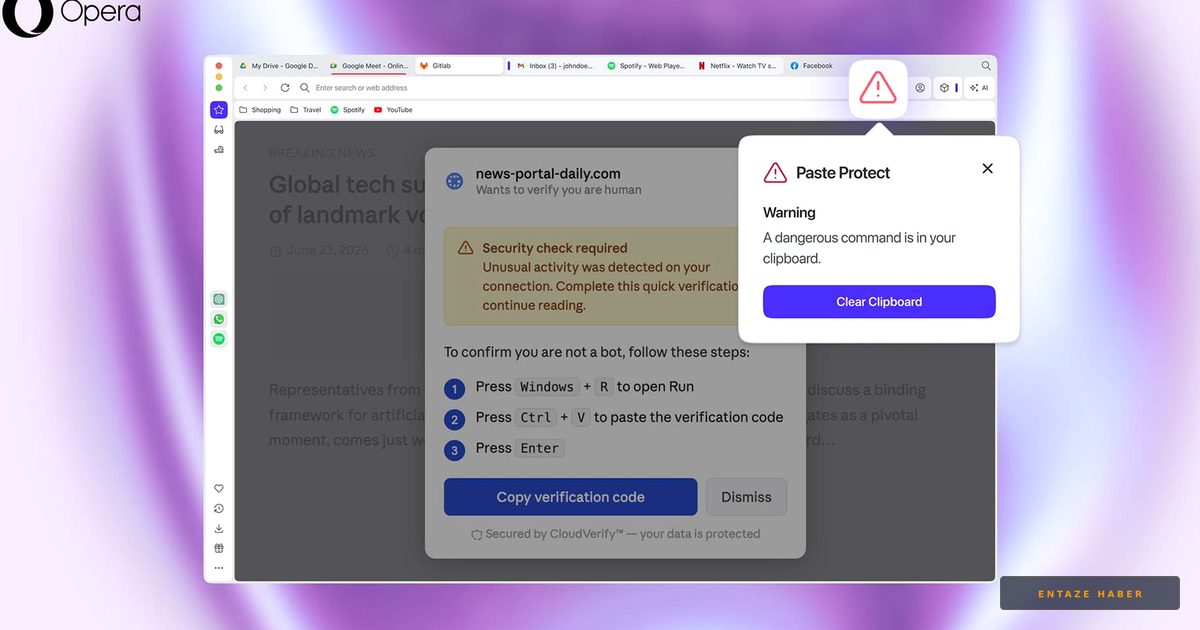 Opera'dan Siber Güvenlik Devrimi: Paste Protect ile Pano Saldırılarına Son