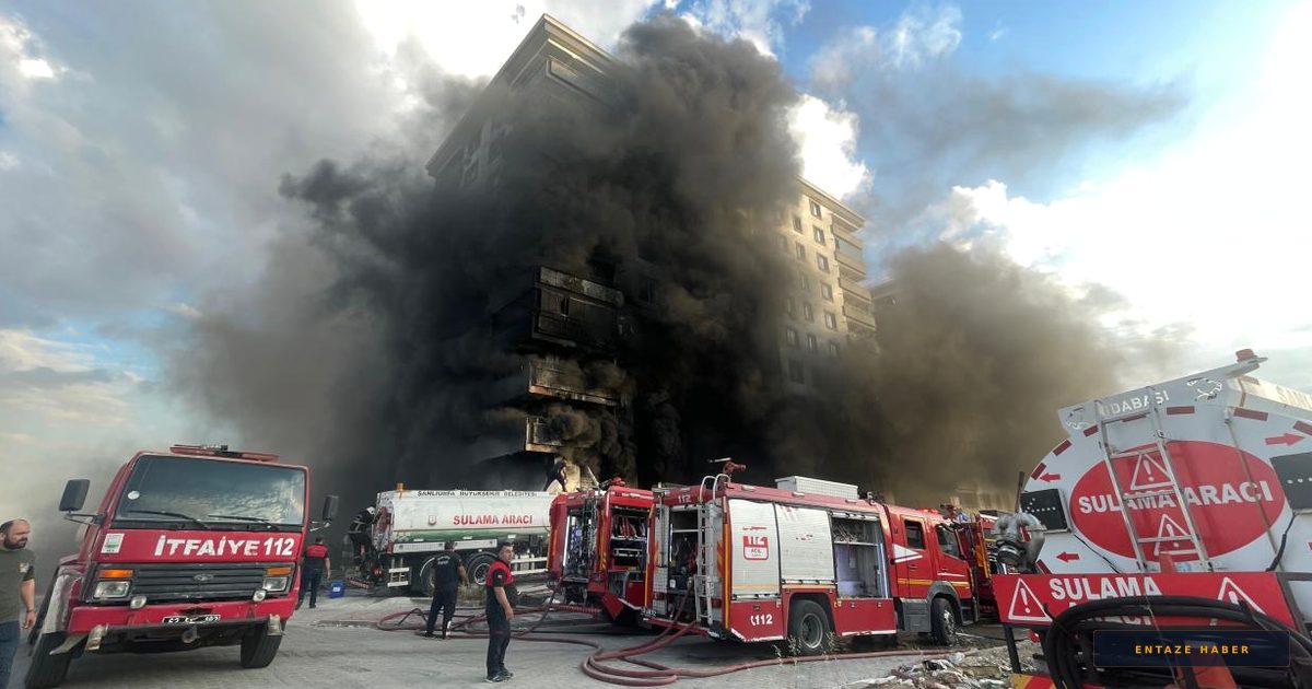 Şanlıurfa’da Korkutan Yangın: 10 Katlı Binada Alevler Yükseldi