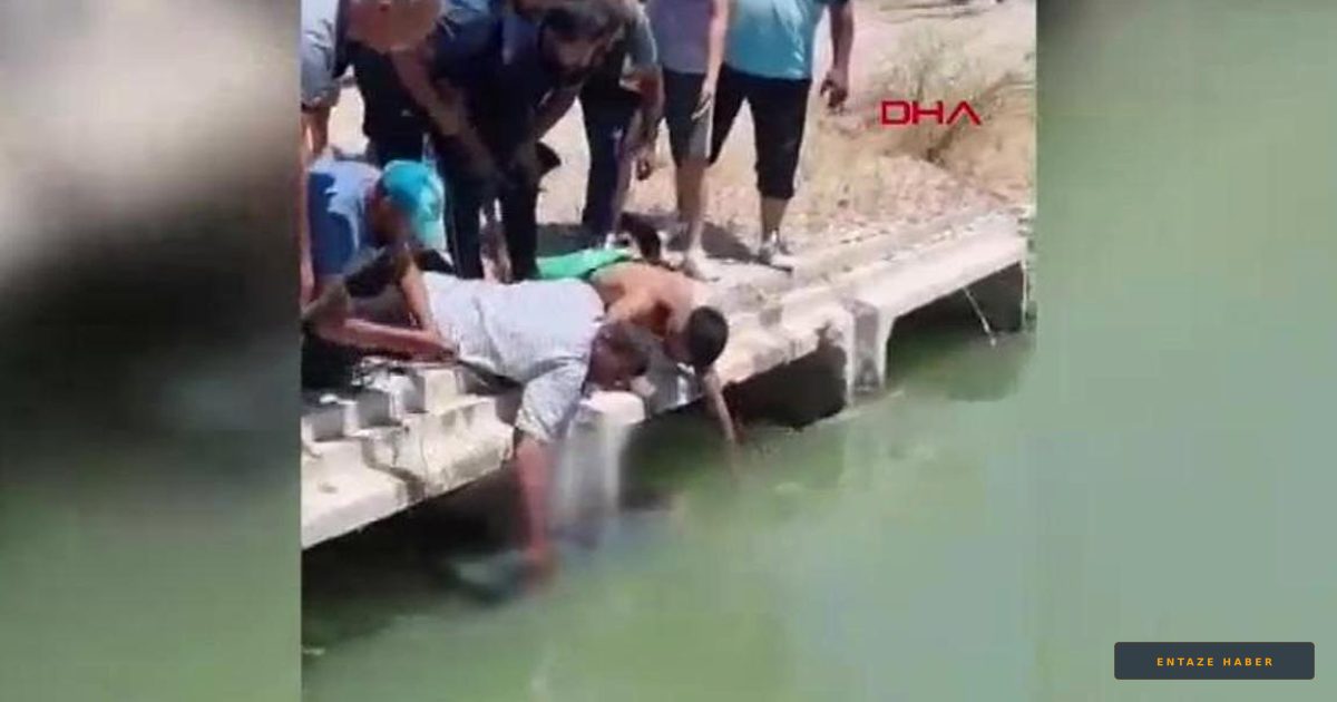 Bursa'da Sulama Kanalında Korkunç Manzara: Vatandaşlar İple Köprüye Çıkardı