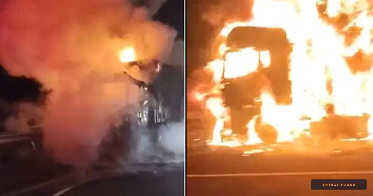 Anadolu Otoyolu’nda Dehşet: Tavuk Yüklü TIR Kül Oldu!